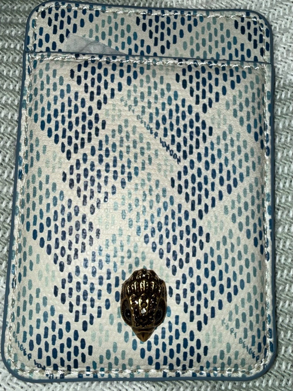 Kurt Geiger Patterned Card Holder with metal eagle